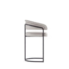 Manhattan Comfort Augusta 22.8" Modern Leatherette Upholstered Counter Stool - Light Grey - 3 Pack-Made to Last. Commercial Grade Product