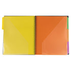 JAM Paper - Chemise multi-poches en plastique  - organiseur 12 pochettes - gris fumé - 26 -5 x 29 -5 cm-Taille : 11,5 x 10,5 x 1 pouces