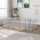 PawHut 18" H 20-Panel Small Animal Cage - White-2 doors for easy access 