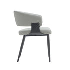 Manhattan Comfort Luce 22" Modern Textured Leatherette Upholstered Dining Chair - Stone Grey-Made to Last. Commercial Grade Product