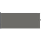 Outsunny Retractable Side Awning - 13' x 6' - Dark Grey -UV30+ PU-coated garden awning protects from wind, sun, and ultraviolet light
