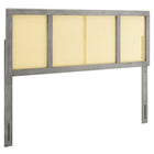 Modway Delmare Cane Full Headboard - Grey-Full Wood Headboard