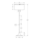 Monarch Specialties 9681 61"H Floor Lamp - Silver Metal, Ivory/Cream Shade-A user-friendly pull-chain switch provides quick and convenient on/off control for straightforward, dependable lighting