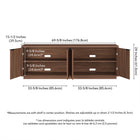 Hudson&Canal Mansfield TV Stand for TV's up to 78" - Satin Walnut-8