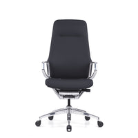 DecentLiving Full Height-Back Office Chair - Black-Premium genuine leather office chair