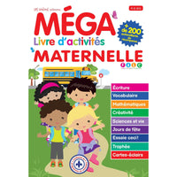 Mega Editions Kindergarten Activity Book 4-6 - 12.26" L x 8.20" W x 0.71" H - Red - French-Educational book
