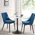 Modway Lippa 28" Square Wood Dining Table - Black White-Chip-Resistant Metal Pedestal Base