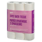 Perk 2-Ply Bathroom Tissue - 12 Pack-Dimensions of 3.986" L x 3.897" W make these rolls a perfect fit for most standard toilet paper holders