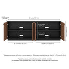Hudson&Canal Lillian Rectangular TV Stand for TV's up to 75" - Black Grain/Satin Walnut-8