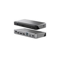 ALOGIC MX3 USB-C Triple Display Docking Station with 100W Power Delivery-The MX3 makes multi-display set ups simple. Featuring DP Alt Mode technology, it connects directly with up to three displays and multiple other accessories. No need to install drivers or software. Plug in and go.