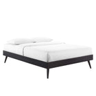 Modway Margo Wood King Platform Bed Frame - Black-Wood, MDF, and Veneer Construction