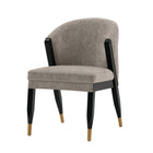 Manhattan Comfort - Chaise de salle à manger moderne Ola 54,5 cm en tissu chenille - Pierre-10