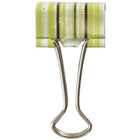 JAM Paper Colourful Binder Clips - Small - 3/4" - Green and Blue with Brown/White Stripes - 10 Pack-Quantity: 10 Clips per Pack | Durable and Reusable