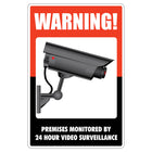 Cosco Video Surveillance Indoor/Outdoor Wall Sign - 8" x 12" - White/Black/Red-Printed plastic sign