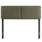 Modway Lindee Boucle Fabric Full Headboard - Sage-Wood Legs