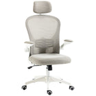 Vinsetto - Chaise de bureau en maille avec appui-tête et soutien lombaire 4D - gris-Faites une pause et détendez‑vous grâce à la fonction d’inclinaison