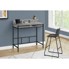 Monarch Specialties 7703 48" Computer Desk - Grey/Black Standing Height-Sturdy black metal legs combine stability and a sleek modern look