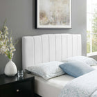 Modway Camilla Channel Tufted Performance Velvet Full/Queen Headboard - White-Performance Velvet Polyester Upholstery
