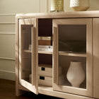 Modway Evren 63" 4-Door Sideboard Storage Display Cabinet - Ash-Cable Management Holes with Covers