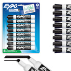 Expo Dry Erase Markers - Low Odour Ink - Chisel Tip - Black - 8 Pack-12