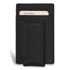 Champs - Porte-cartes Mag hybride en cuir Onyx - Noir-Étui à cartes magnétique en cuir