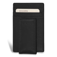 Champs - Porte-cartes Mag hybride en cuir Onyx - Noir-Étui à cartes magnétique en cuir