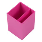 JAM Paper - Pot à crayons en plastique  - rose fuchsia-Taille : 2 3/4" x 2 3/4" x 3 7/8" | Comprend deux compartiments pour un accès facile et une organisation supplémentaire.