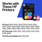 HP 62 Black & Tri-Colour Original Ink Cartridges, 2/Pack (N9H64FN)-Cartridge yield (approx.) per cartridge: 200 pages black, 165 pages Tri-Colour