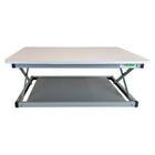 Uncaged Ergonomics Changedesk Mini Sit to Stand Desk Riser - White-4 Height Settings: securely locks at 4 heights to optimize your posture