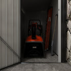 Outsunny Lean-to Outdoor Shed with Lock - 4' x 8' - Dark Grey-2 ventilation slots maintain interior dryness and freshness 