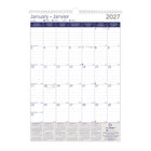 Blueline 2027 DuraGlobe Monthly Wall Calendar - 12" x 17" - Bilingual-12 Months, January to December