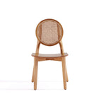 Manhattan Comfort Versailles 18.5" Industry Chic Round Back Dining Chair - Nature - Set of 4-Seat Made from Plywood