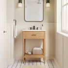 Modway Zaire 24" Bathroom Vanity Cabinet - Natural-Metal Handle Pull