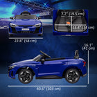 Aosom 12V Audi RS e-tron GT Kids Electric Ride-On Car with Remote Control - Navy Blue-Slow start mechanism for safety protection for children 