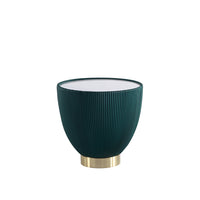 Manhattan Comfort - Table d’appoint moderne Anderson 18,43 po en similicuir vert-Table d’appoint moderne pour salon