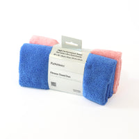 PurAthletics - Serviettes de sport en microfibre, antibactériennes, non pelucheuses, ultra absorbantes - Rose bébé/bleuet - Paquet de 2-Antibactérien