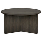 Hudson&Canal Anders 32"W Round Coffee Table - Alder Brown-Table is made of high-quality and durable MDF materials