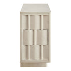 Modway Foundry Woven Design Buffet Storage Cabinet - 71" - White Wash-Assembly Required