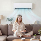 HOMCOM 12000 BTU Wifi Enabled Mini Split Air Conditioner - White-Whisper-quiet operation ensures undisturbed relaxation at just 23dB
