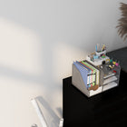 Vinsetto - Armoire à dossiers en acier Letter/A4/Legal avec serrure et barre de suspension - noir-Quatre roulettes pivotantes, dont deux avec freins, pour la mobilité et la stabilité 
