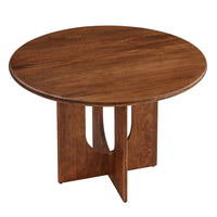 Modway Rivian Round 48" Wood Dining Table - Walnut-Round Dining Table