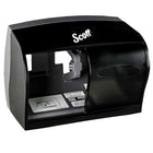 Scott - Distributrice de papier hygiénique en rouleau standard sans mandrin - Capacité de 2 rouleaux - Noire-Capacité de 2 rouleaux