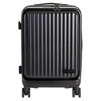 Gry Mattr Hybrid Carry-On 4-Wheel Spinner Luggage - Matte Black-Double 360-degree wheels to increase maneuverability