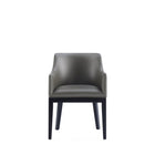 Manhattan Comfort - Fauteuil de salle à manger moderne Gansevoort 57 cm, revêtement en similicuir, gris galet-Capacité de charge : 136 kg
