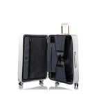 Champs Luxe 3-Piece Hardside Luggage Set - Expandable - White-360 degrees spinner wheels