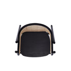 Manhattan Comfort Versailles 23.62" Industry Chic Accent Armchair - Black and Natural Cane-22.05" L x 18" W x 30.71" H
