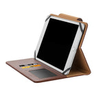 Artikl - Etui universel Folio en cuir vEgan pour tablette de 7 po à 8 po - marron vieilli-Angles de vision multiples