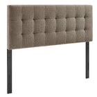 Modway - Lily Rembourré Tête de lit King Size, Taupe-Tissu d’ameublement
