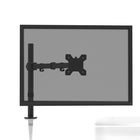 Kanto Single Monitor Desktop Mount - Cable Management Clips - Black-90° swivel left or right