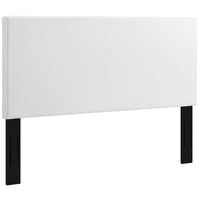 Modway Taylor Upholstered Faux Leather King and California King Headboard - White-Elegant Upholstered Headboard